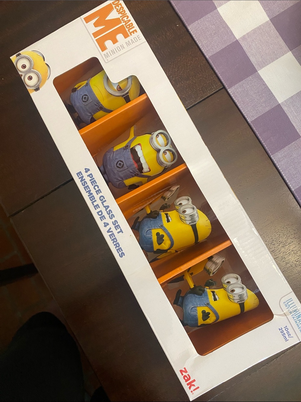 Despicable Me drinking glasses, set of 4, 10oz